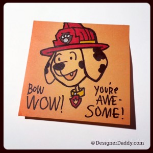 SuperLunchNotes - Pup Patrol Marshall