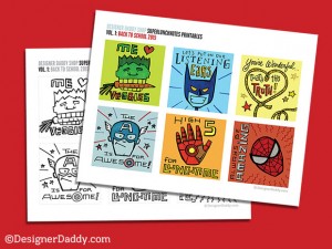 Superhero Lunch Notes for Back to School